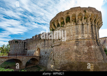 Blick auf das Schloss Colle Val D`Elsa. toskana, Italien Stockfoto